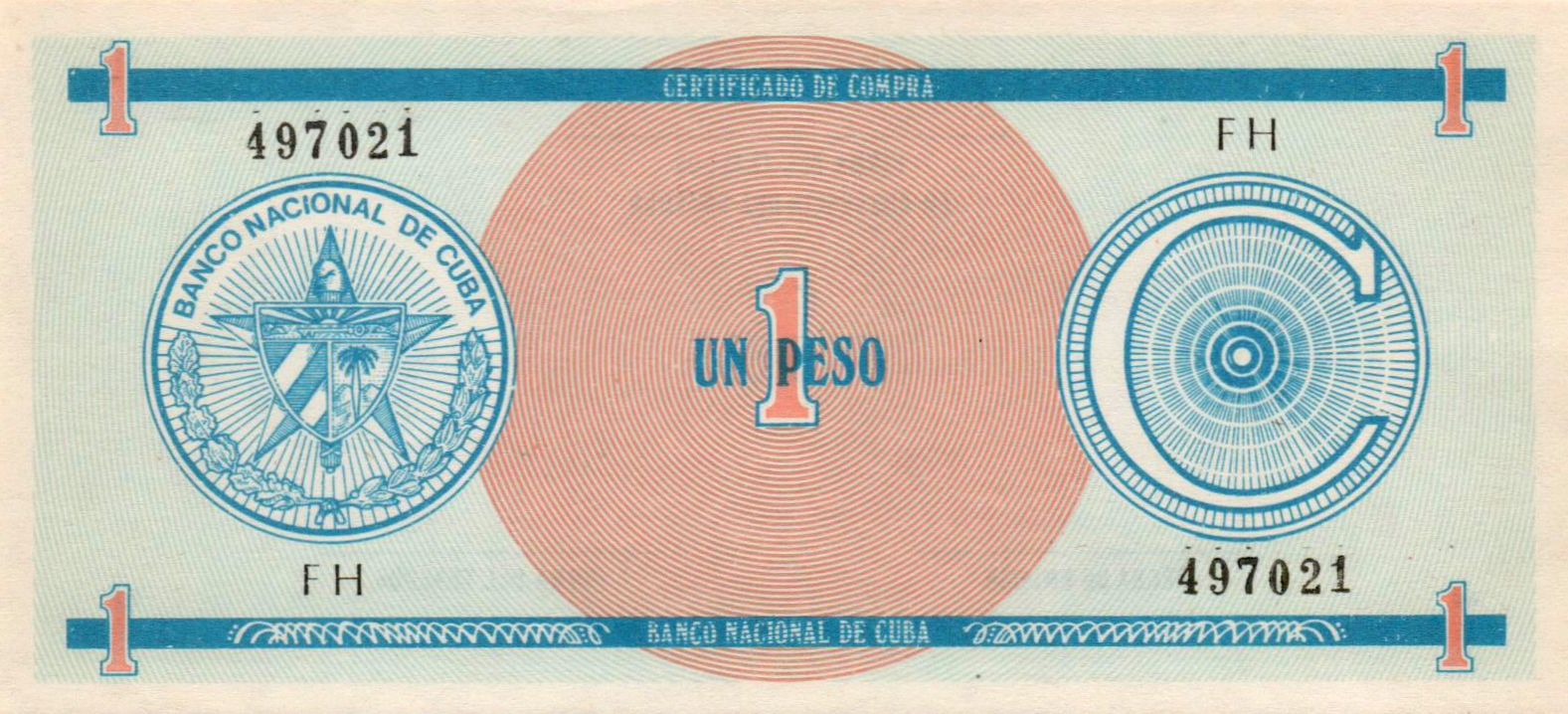 Cuba 1 1985 UNC P-FX11